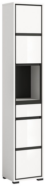 freiraum Hochschrank in Weiß Hochglanz - 35x190x31cm (BxHxT) günstig online kaufen