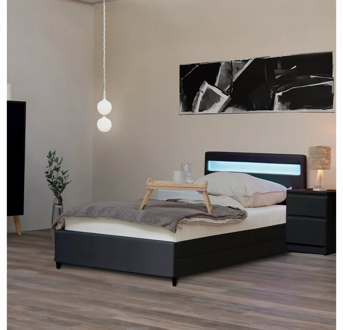 HOME DELUXE Bett LED Bett NUBE mit Schubladen (Set, 2-tlg., bett mit Schubl günstig online kaufen