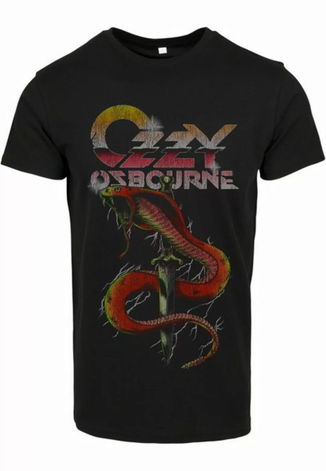 Merchcode Kurzarmshirt Merchcode Herren Ozzy Osbourne Vintage Snake Tee (1- günstig online kaufen