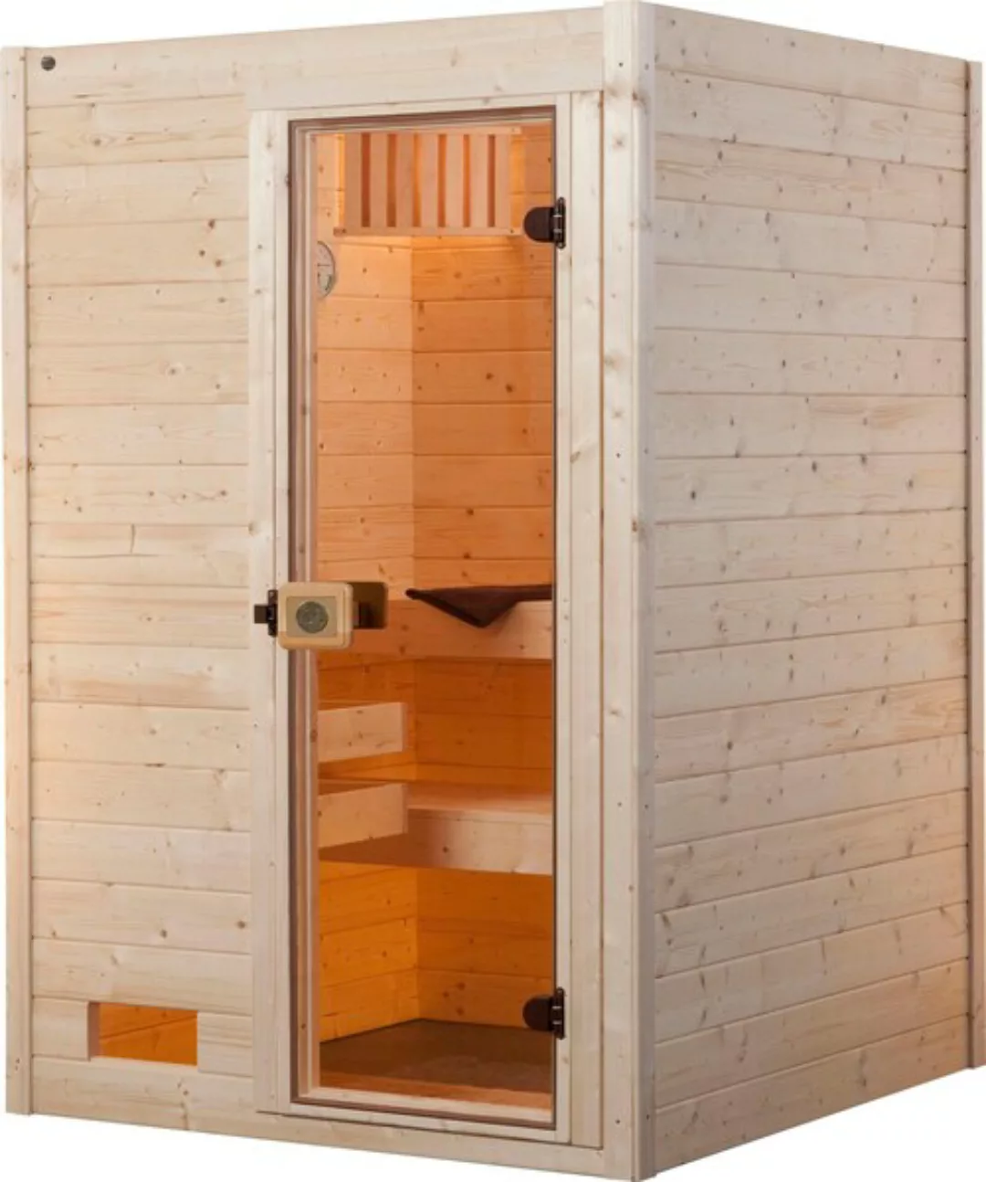 Weka Massivholz-Sauna Valida 1 Sparset 4,5 kW OS digi. Steuerung Glastür günstig online kaufen