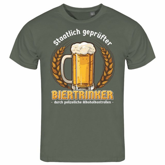 deinshirt Print-Shirt Herren T-Shirt Staatlich geprüfter Biertrinker Funshi günstig online kaufen
