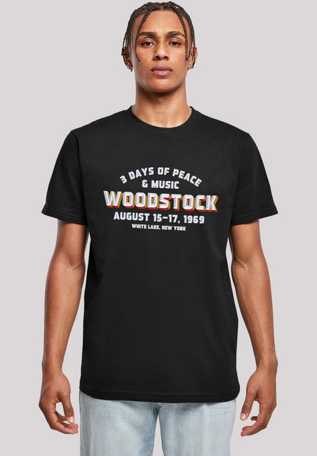 F4NT4STIC T-Shirt T-Shirt 'Woodstock Varsity 1969' Herren,Premium Merch,Reg günstig online kaufen