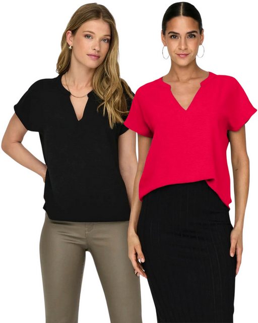 Jaquelin de Young Blusenshirt (2er-Pack) JDY Basic Shirt im Doppelpack günstig online kaufen