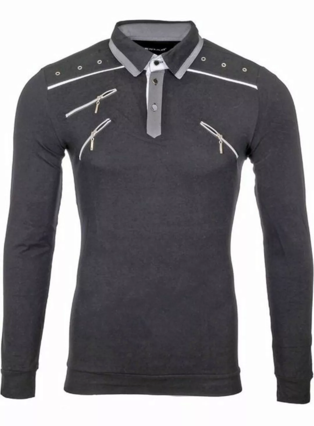 Reslad Langarmshirt Reslad Langarmshirt Herren Zipper Style Longsleeve RS-5 günstig online kaufen