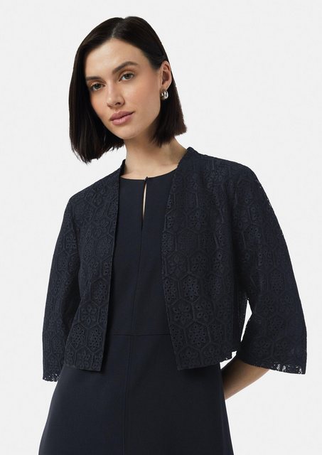 Comma Blusenblazer Bolero aus Spitze im Boxy Fit mit 3/4-Ärmeln günstig online kaufen