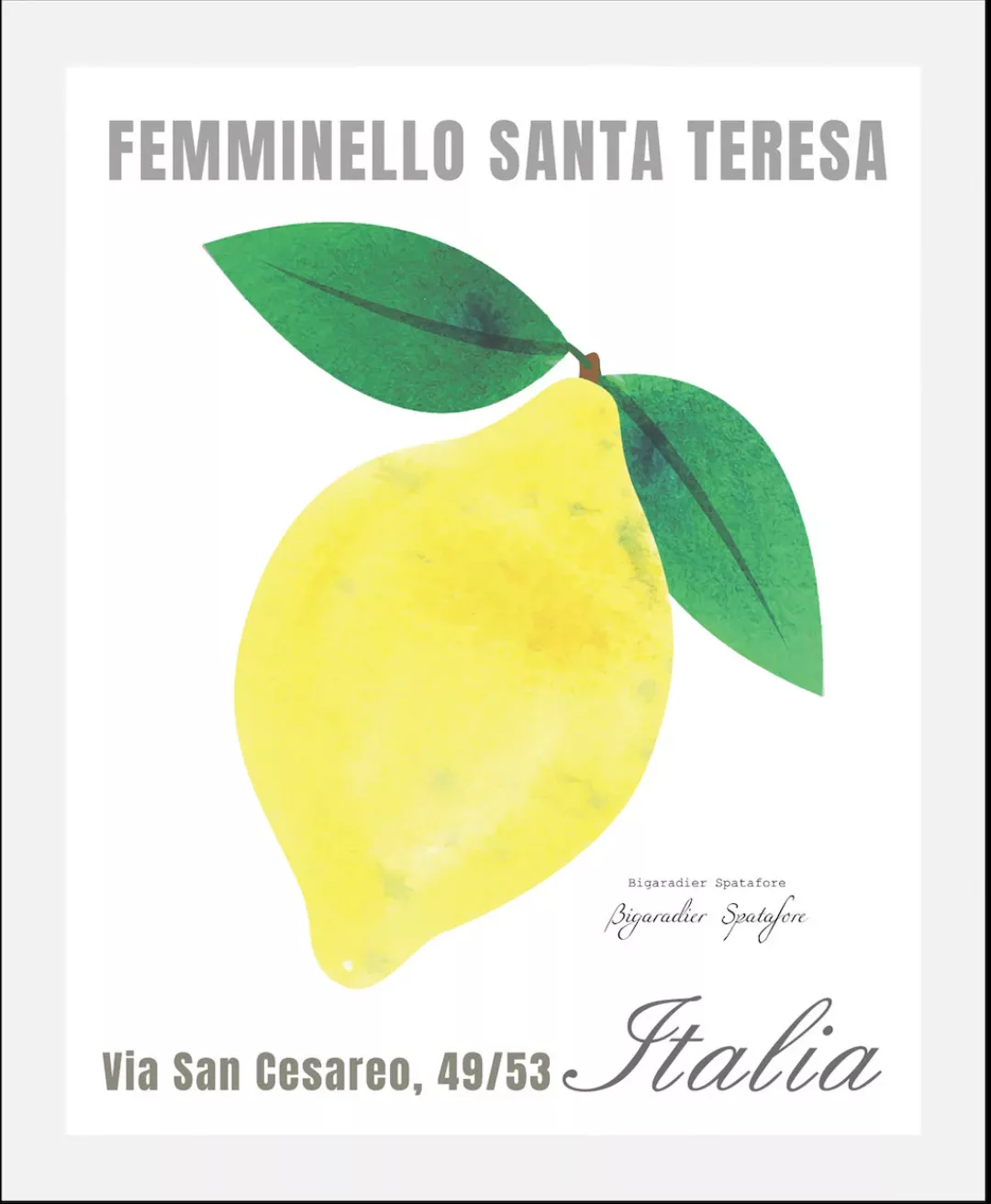 queence Bild "Feminello", Italien-Schriftzug-Obst-Obst Bilder-Kunst, (1 St. günstig online kaufen