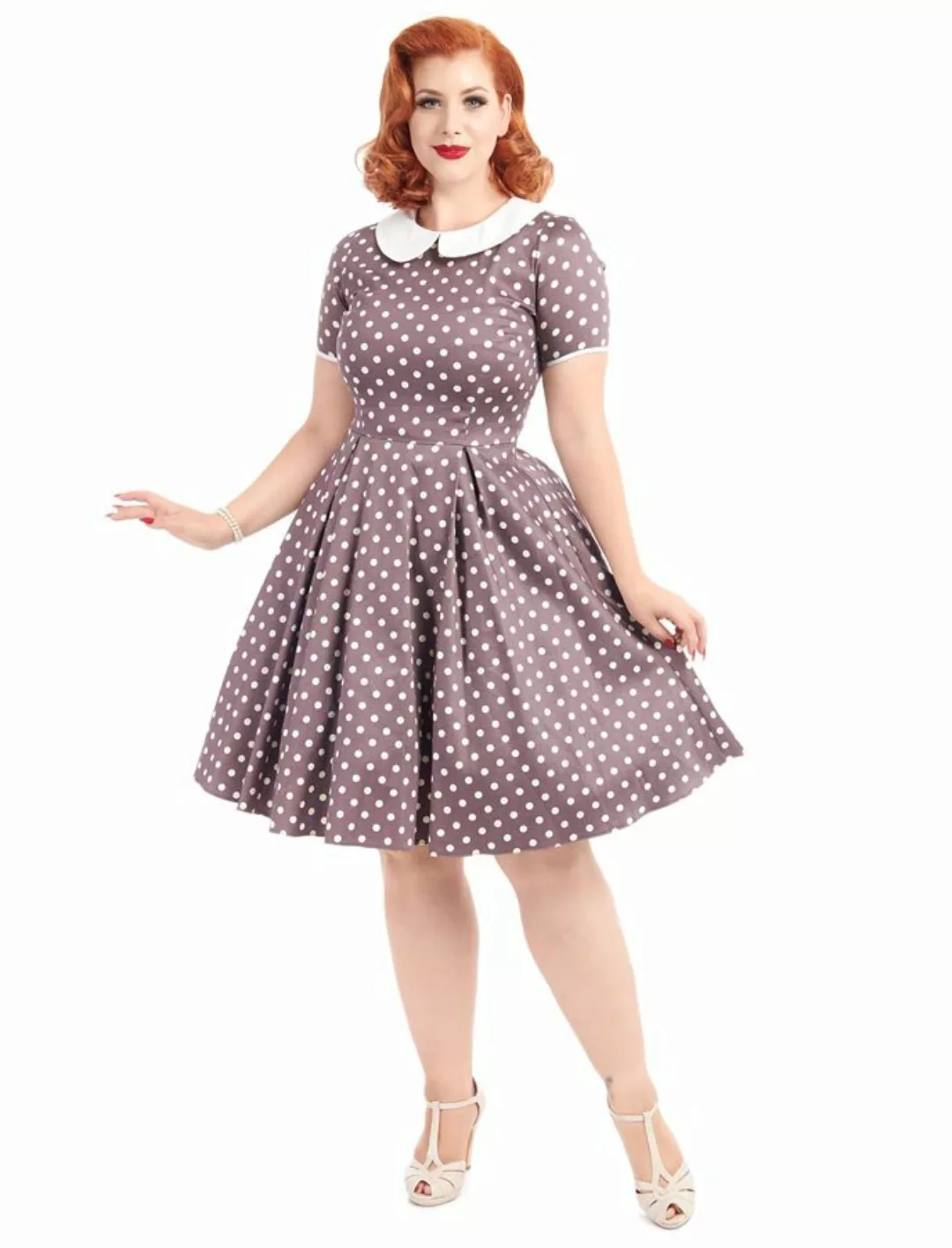 Mocha Polka Ruby Kleid günstig online kaufen