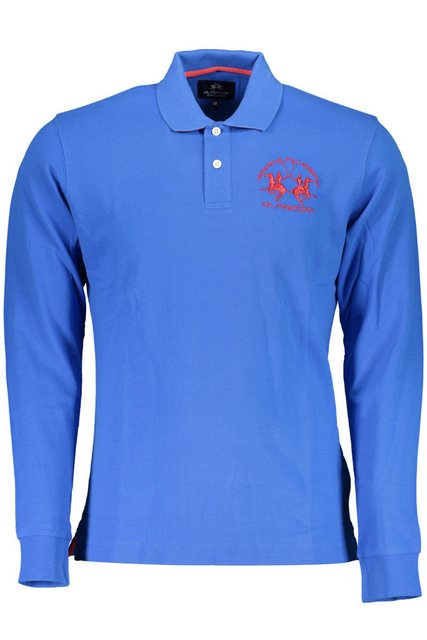 La Martina Poloshirt Herren Langarm-Polo Blau – Regular Fit mit günstig online kaufen