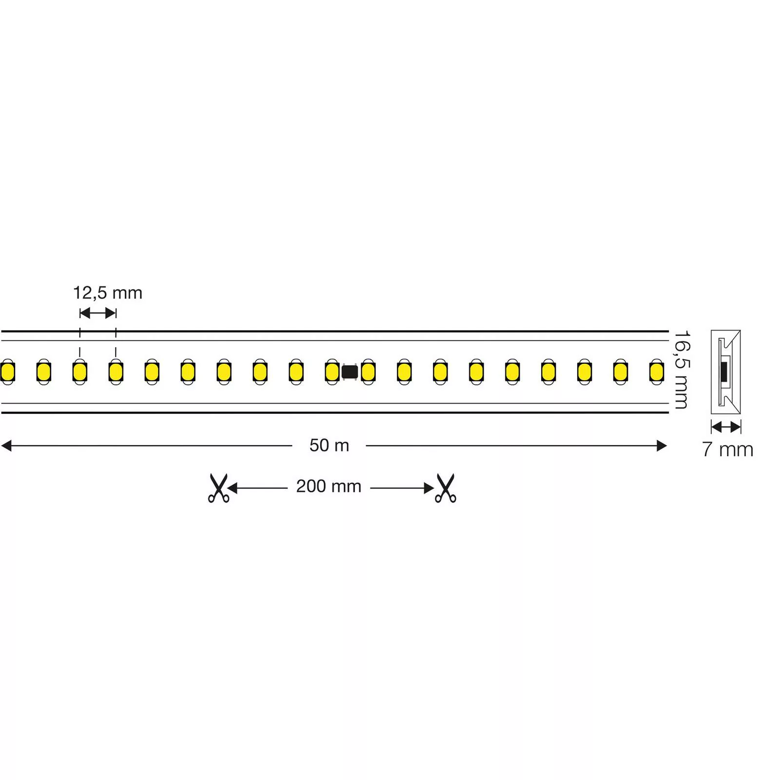 SLC LED-Strip 230V Komplett-Set IP65 5m, 4.000K günstig online kaufen