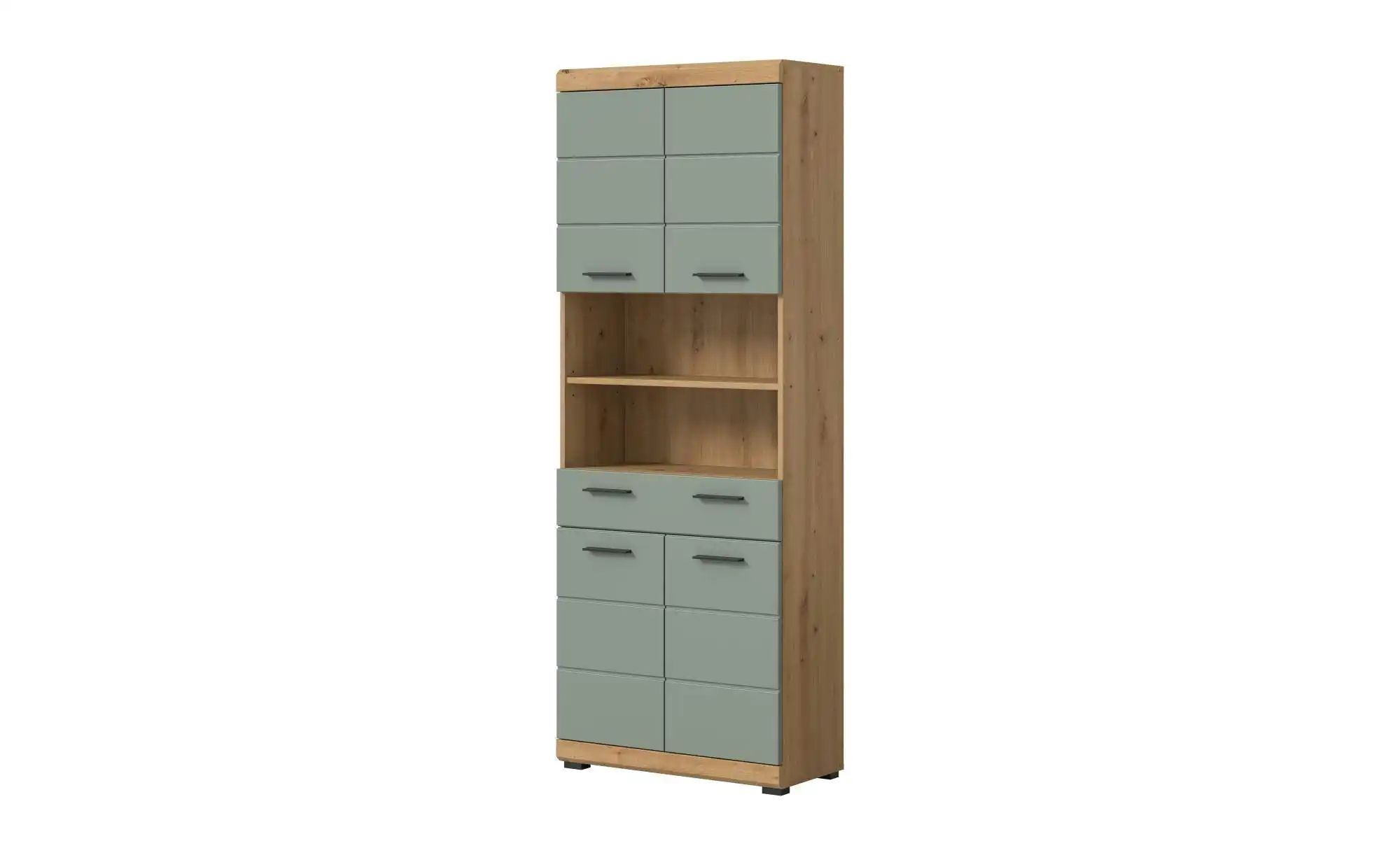 xonox.home Hochschrank Badschrank Salbei/Artisan Eiche Nachbildung 74x191x3 günstig online kaufen