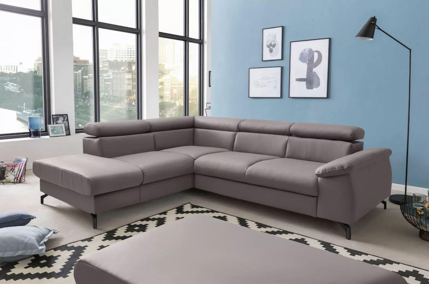 COTTA Ecksofa "Komaris L-Form", mit Kopfteilverstellung, wahlweise mit Bett günstig online kaufen