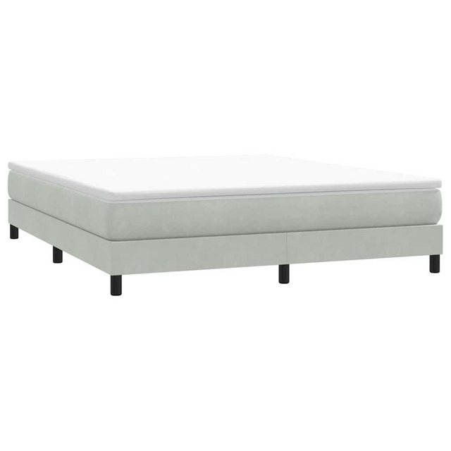 vidaXL Bett Boxspringbett ohne Matratze Hellgrau 180x220 cm Samt günstig online kaufen