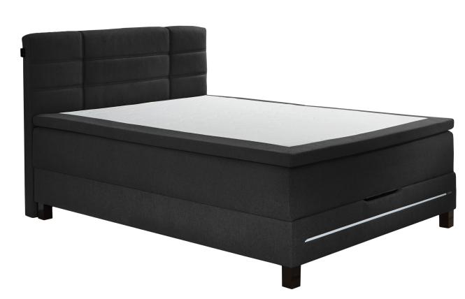 Boxspringbett ca. 140x200 cm mit Topper und USB inkl. LED Beleuchtung anthr günstig online kaufen