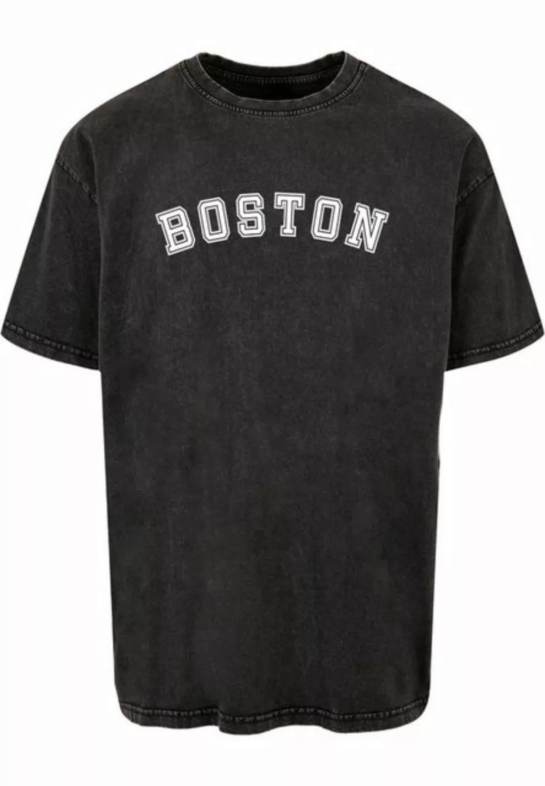 Merchcode T-Shirt Merchcode Herren Boston X Acid Washed Heavy Oversize Tee günstig online kaufen