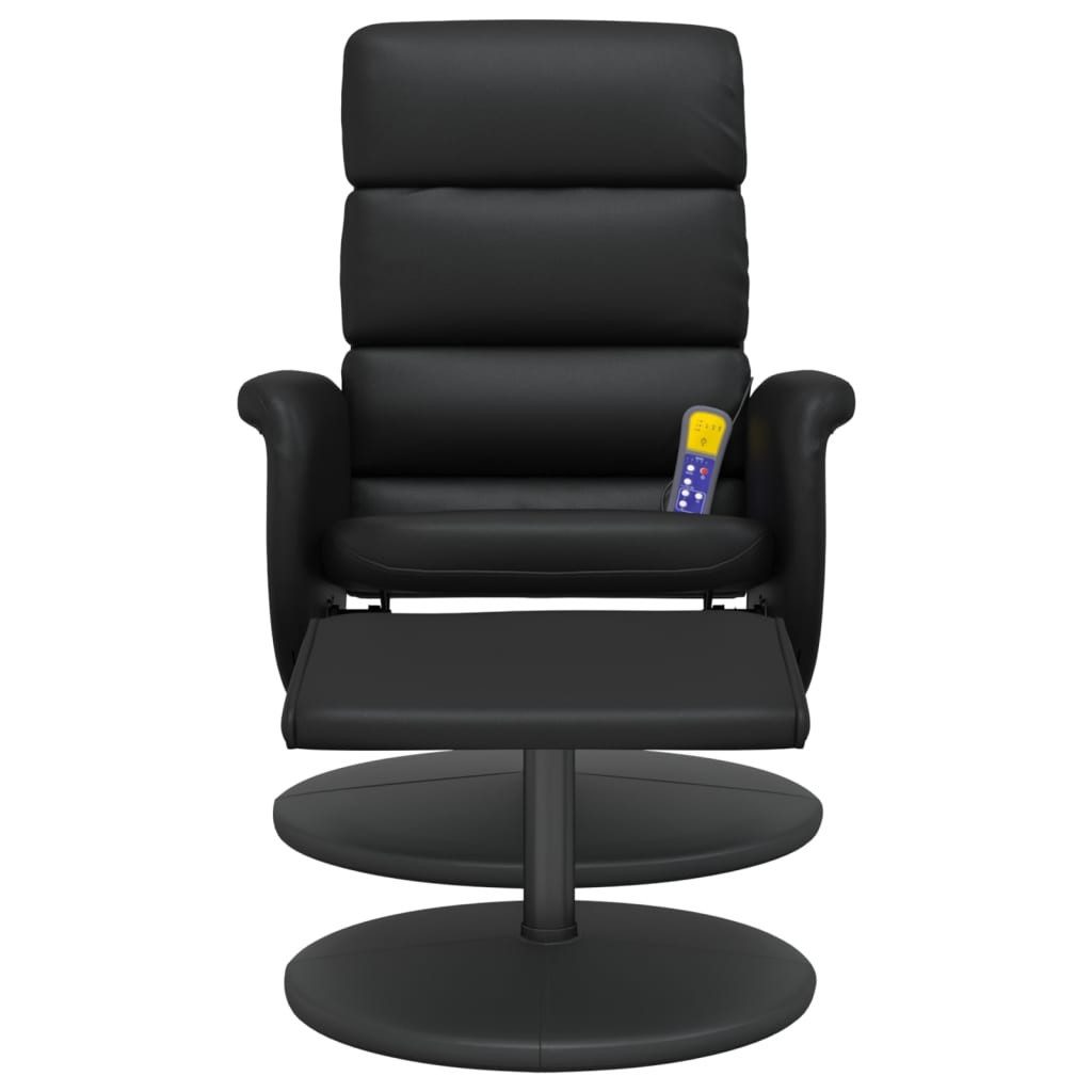 vidaXL Sessel Massagesessel mit Fußhocker Schwarz günstig online kaufen