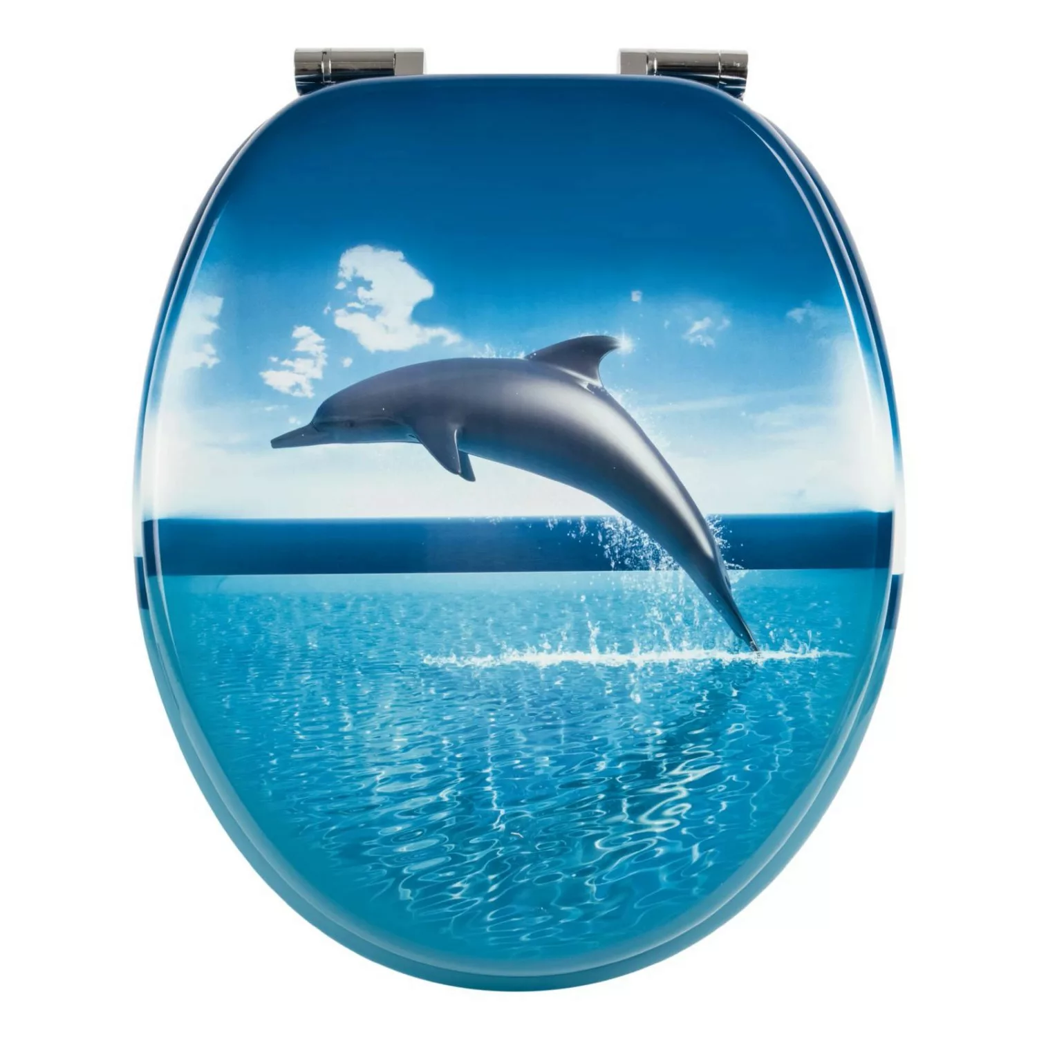 Calmwaters WC Sitz Motiv Delfin Absenkautomatik Holzkern 26LP2835 günstig online kaufen