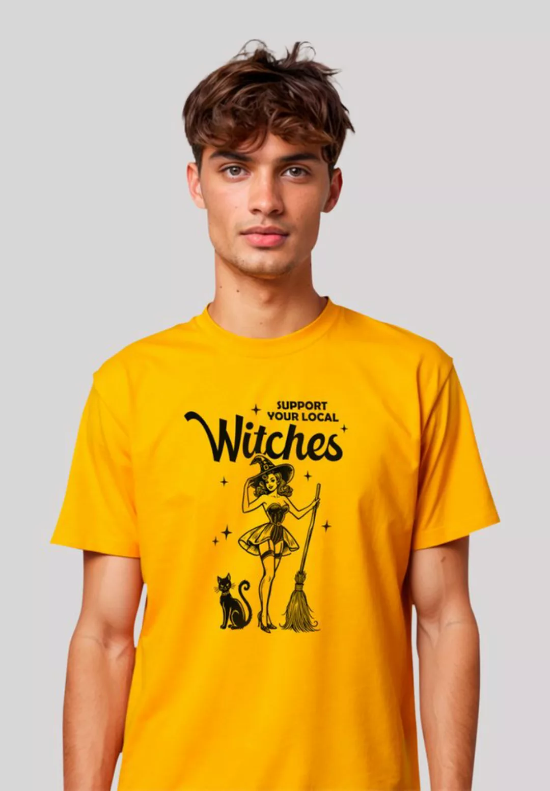 F4NT4STIC T-Shirt Halloween Witch support your local witches Premium Qualit günstig online kaufen