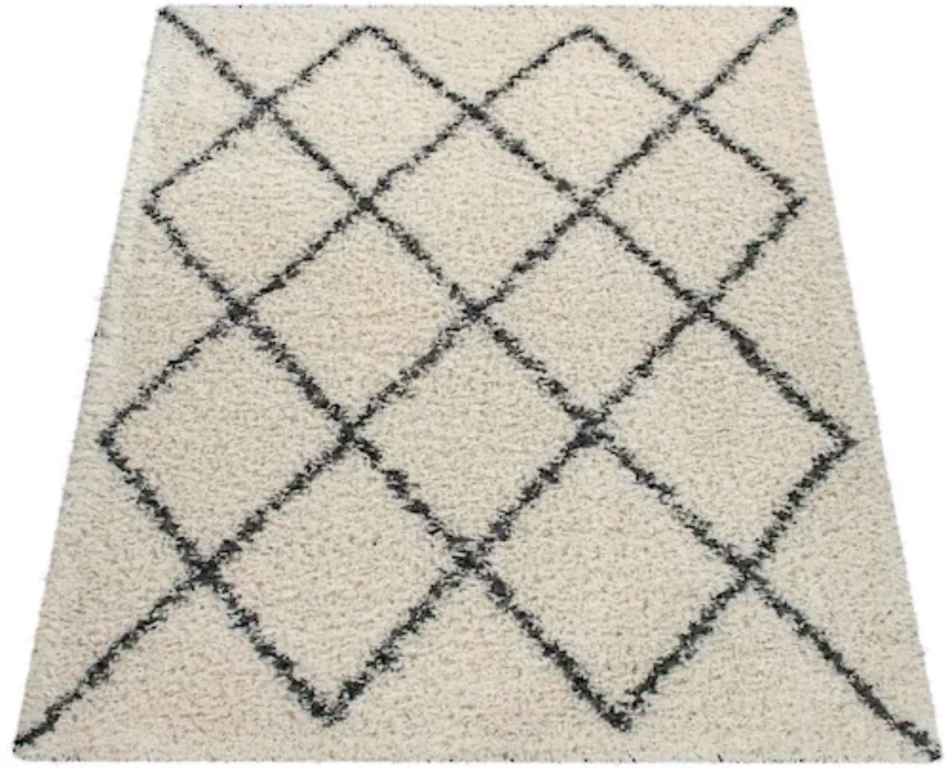 Paco Home Hochflor-Teppich »Kalmar 444«, rund, 40 mm Höhe, Scandi Design, R günstig online kaufen