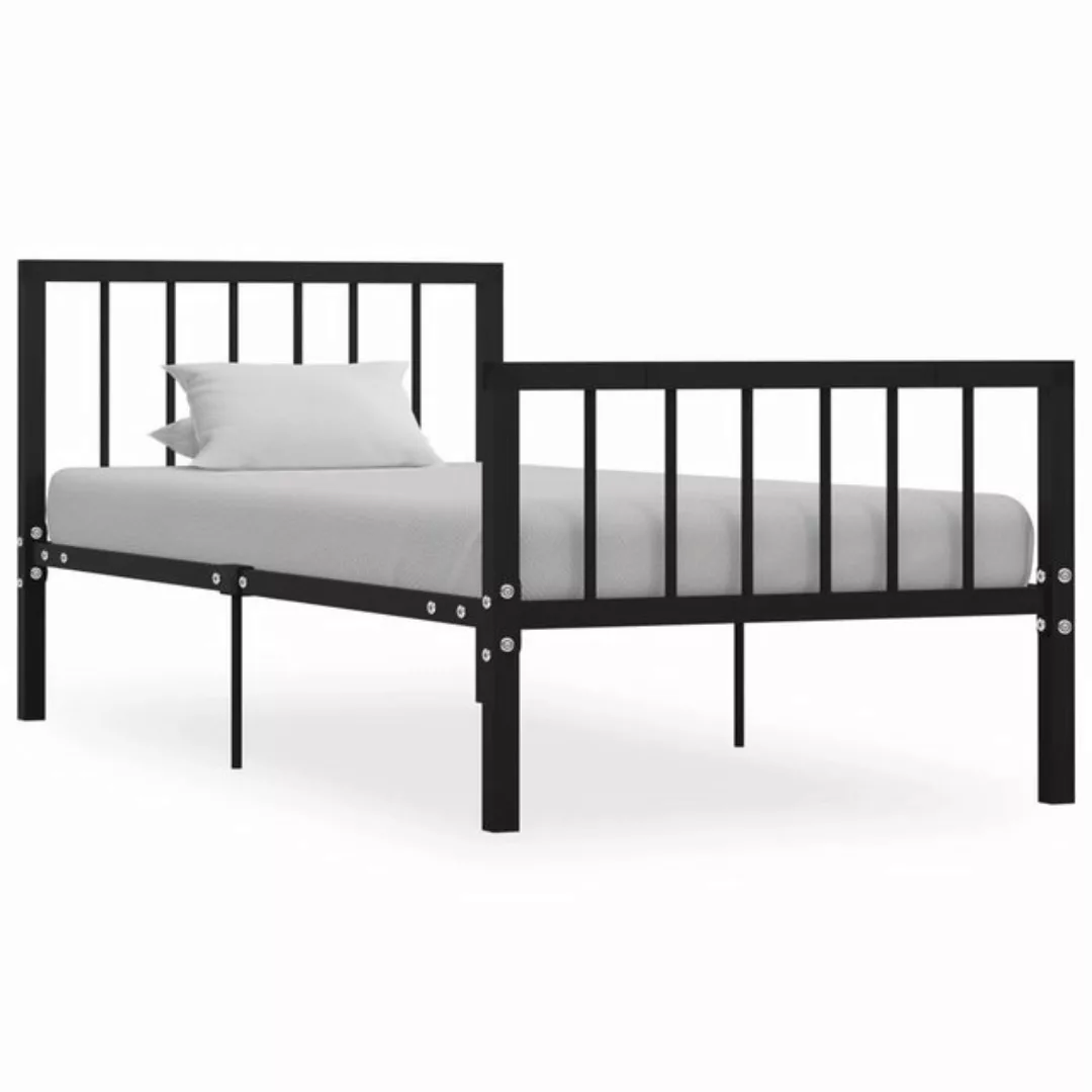 furnicato Bett Bettgestell Schwarz Metall 100 × 200 cm günstig online kaufen