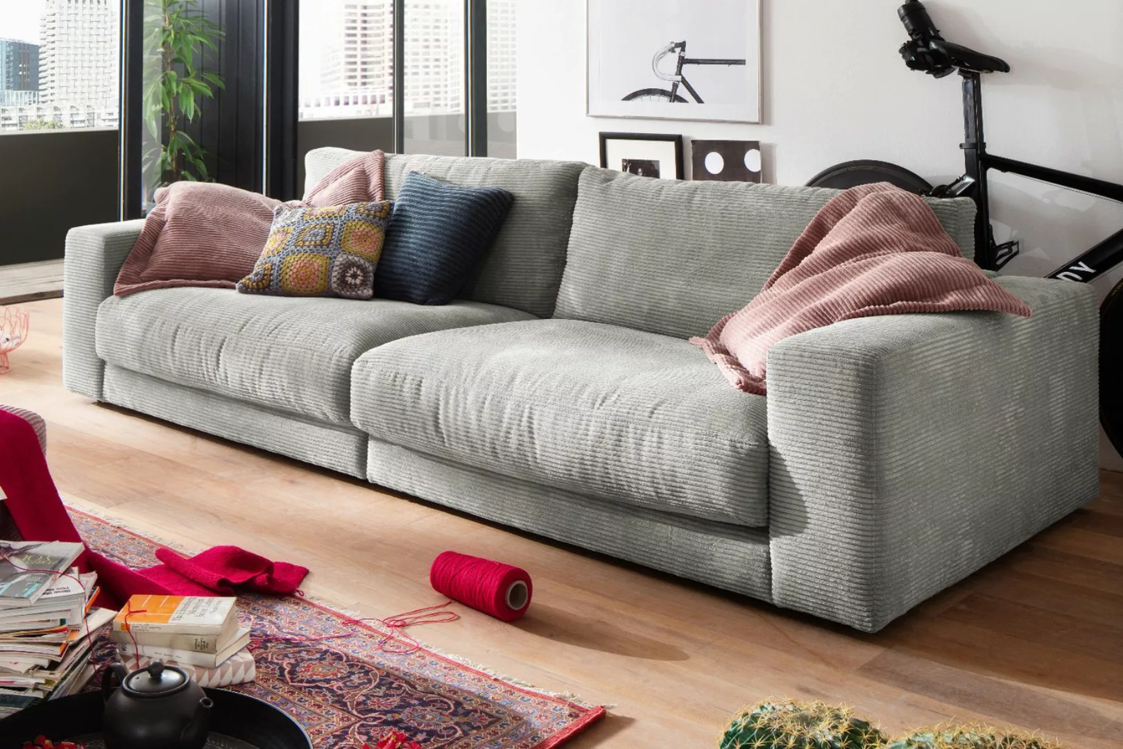 KAWOLA Sofa MADELINE, Cord 2-Sitzer od. 3-Sitzer versch. Farben günstig online kaufen