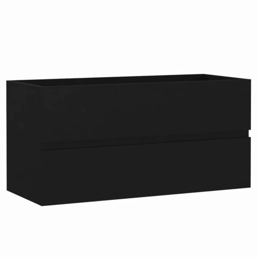 vidaXL Waschbeckenunterschrank Waschbeckenschrank Schwarz 90x38,5x45 cm Hol günstig online kaufen