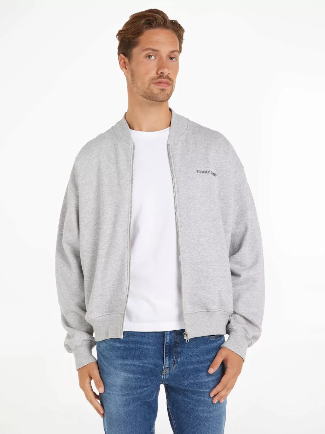Tommy Jeans Sweater "TJM BOXY N CLSCS BOMBER EXT", mit Reißverschluss günstig online kaufen