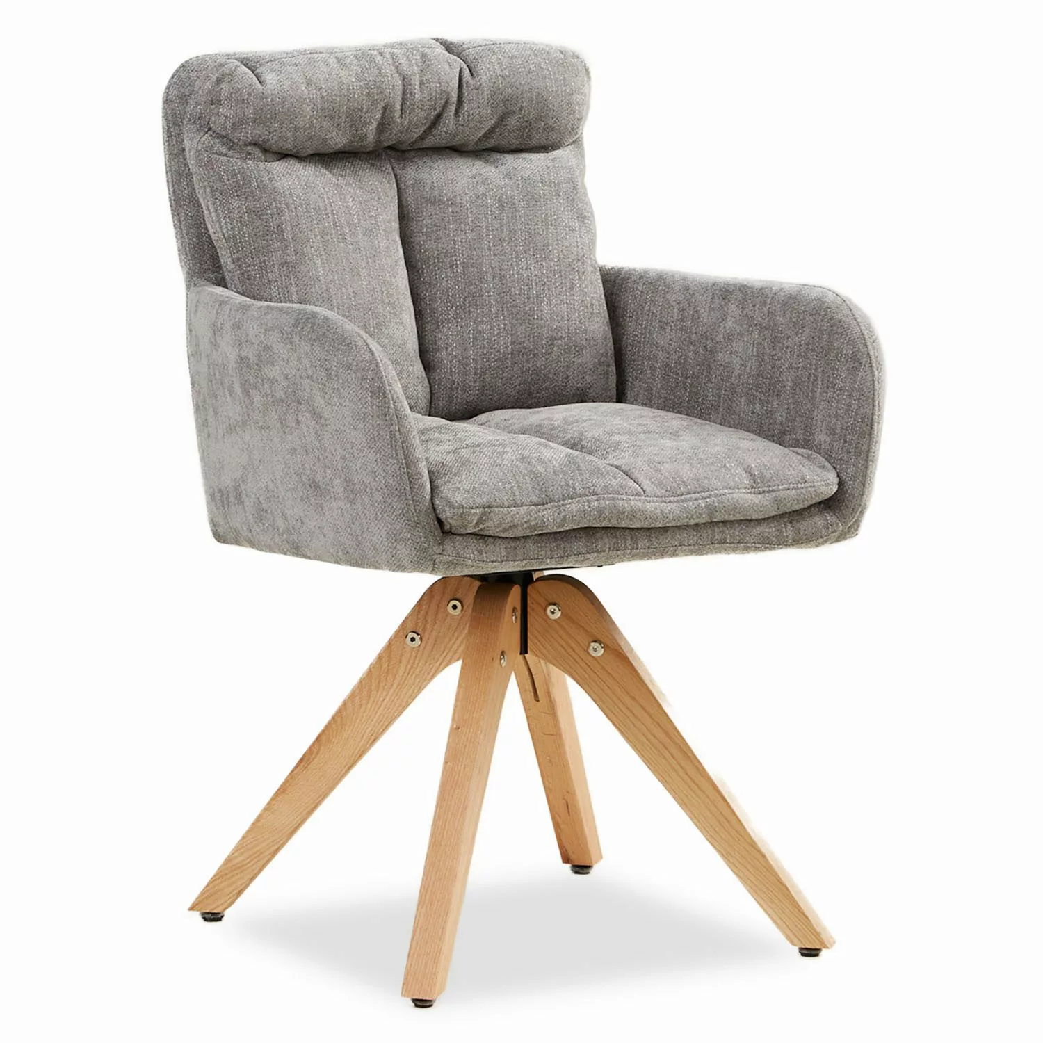 Homestyle4u 6er Set Polsterstühle Drehbar in Grau 2853 günstig online kaufen