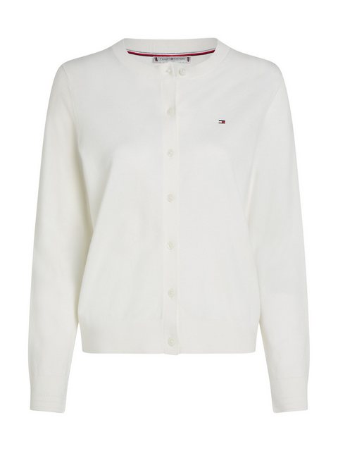 Tommy Hilfiger Cardigan CO JERSEY STITCH CARDIGAN mit Logostickerei günstig online kaufen