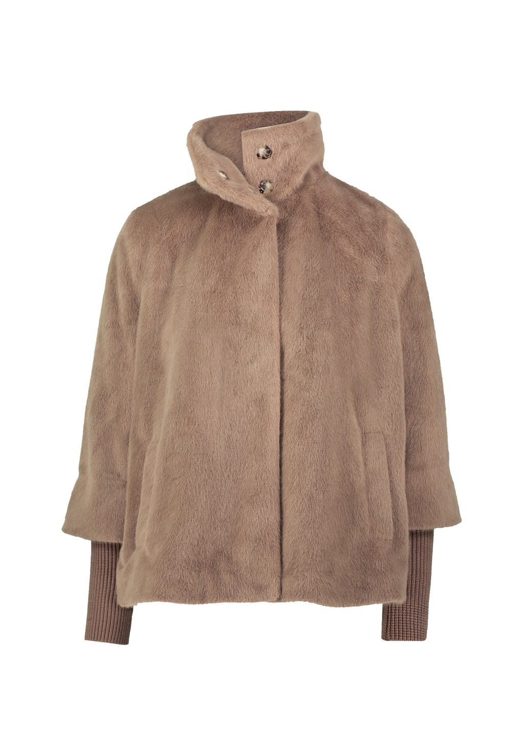 Zero Fellimitatjacke "zero Damen Fellimitat-Jacke mit Stehkragen" günstig online kaufen
