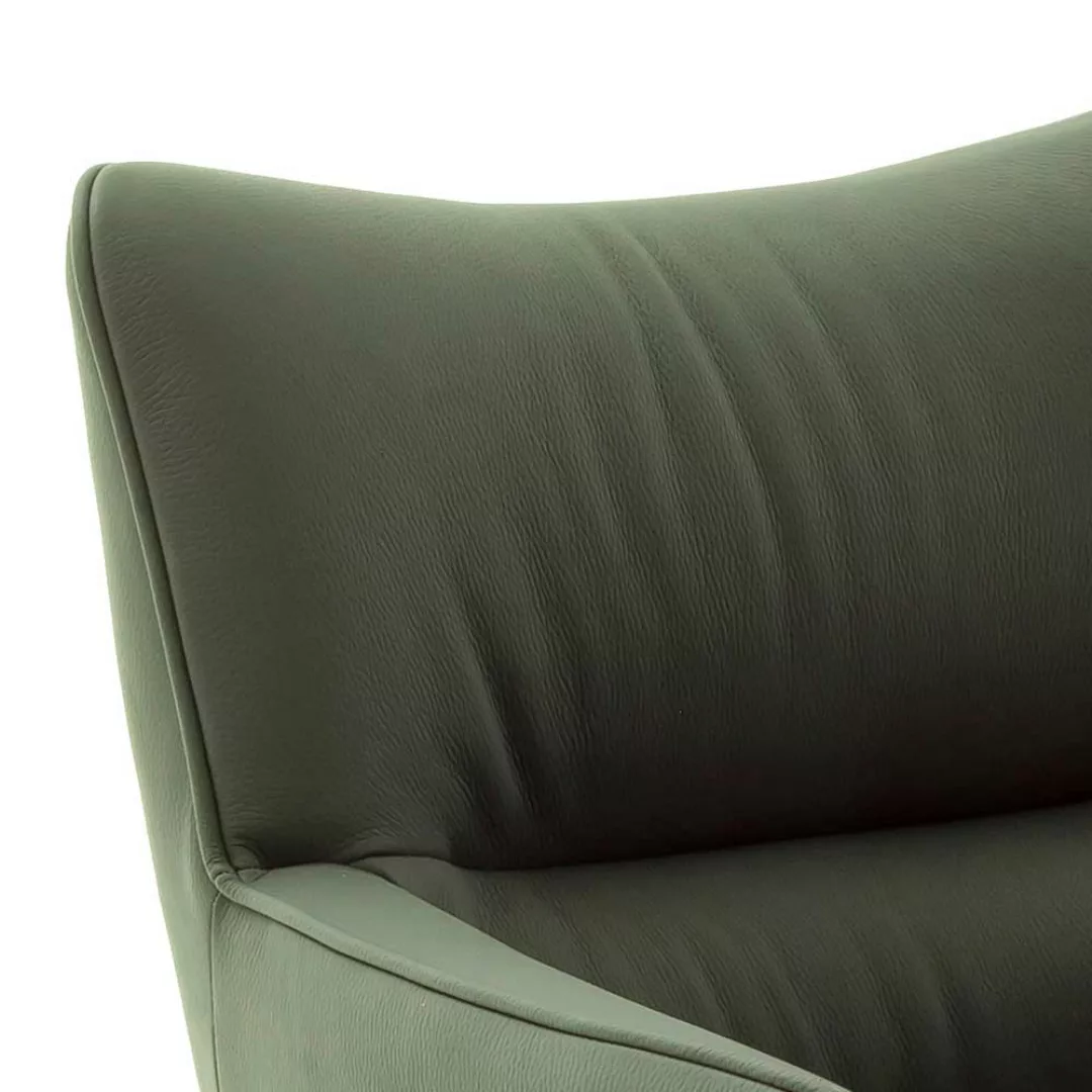 Designer Armlehnstühle aus Echtleder Edelstahl (2er Set) günstig online kaufen