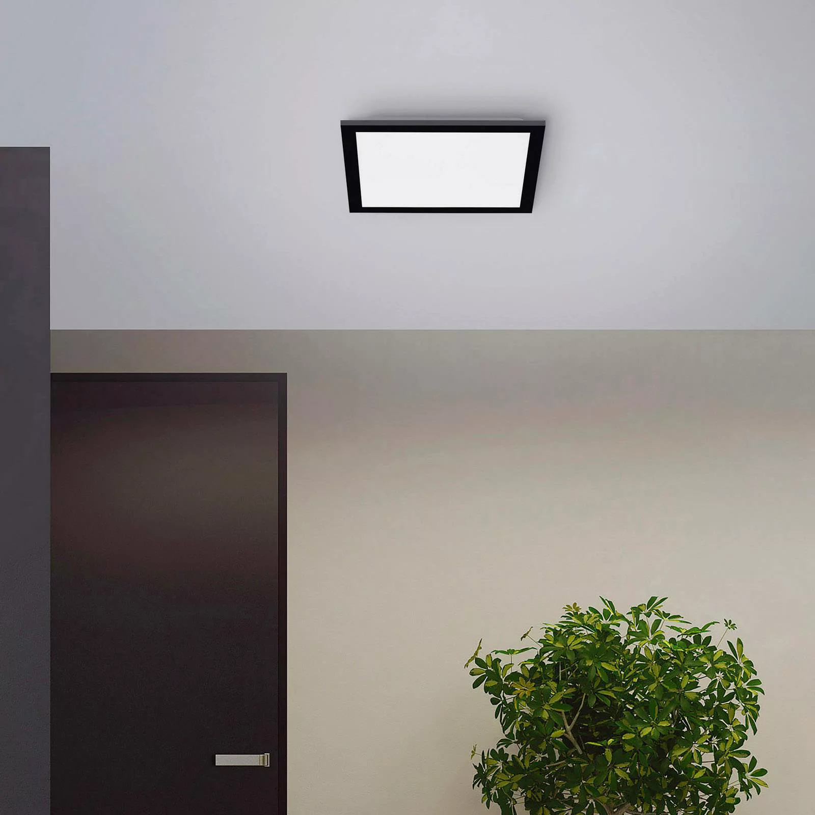 LED-Deckenleuchte Flat, CCT, schwarz, 29 x 29 cm günstig online kaufen