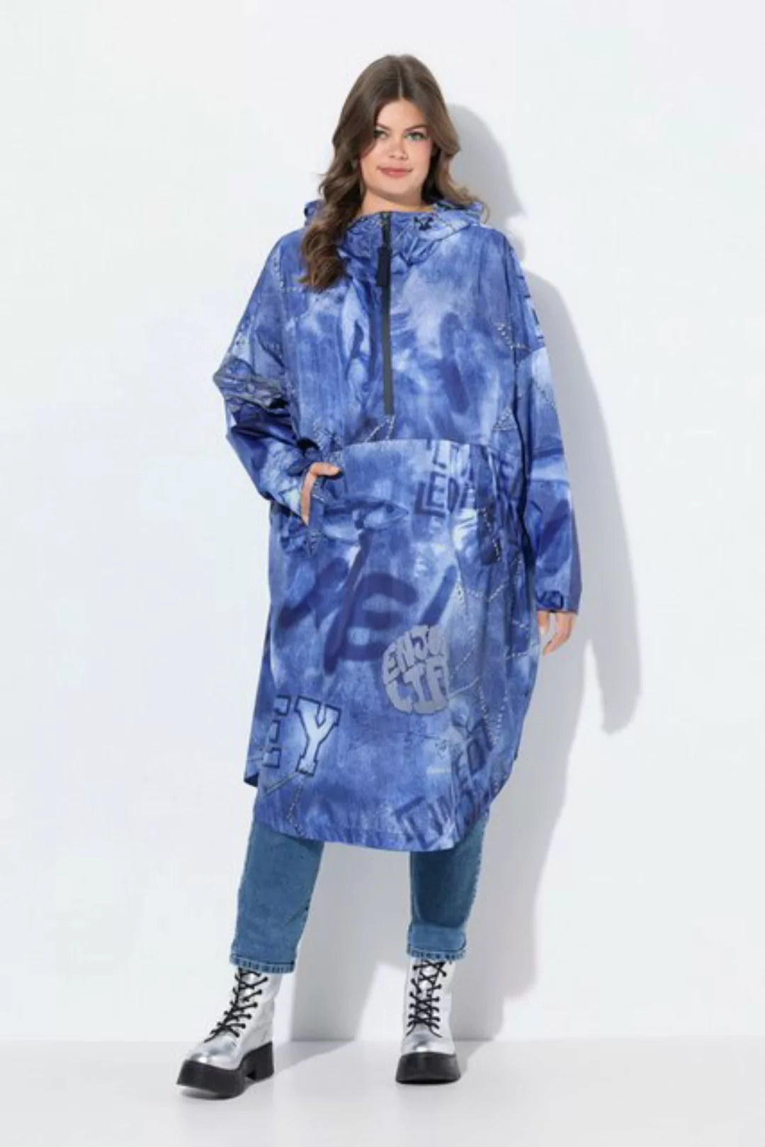 Laurasøn Funktionsjacke Funktions-Regencape Unisex Print Kapuze günstig online kaufen