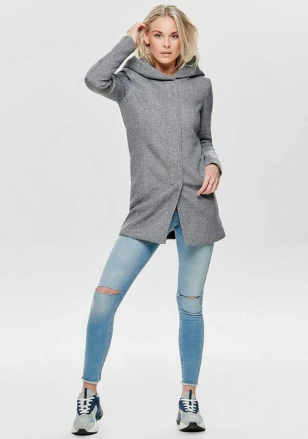 Only Sedona Light Mantel S Light Grey Melange günstig online kaufen