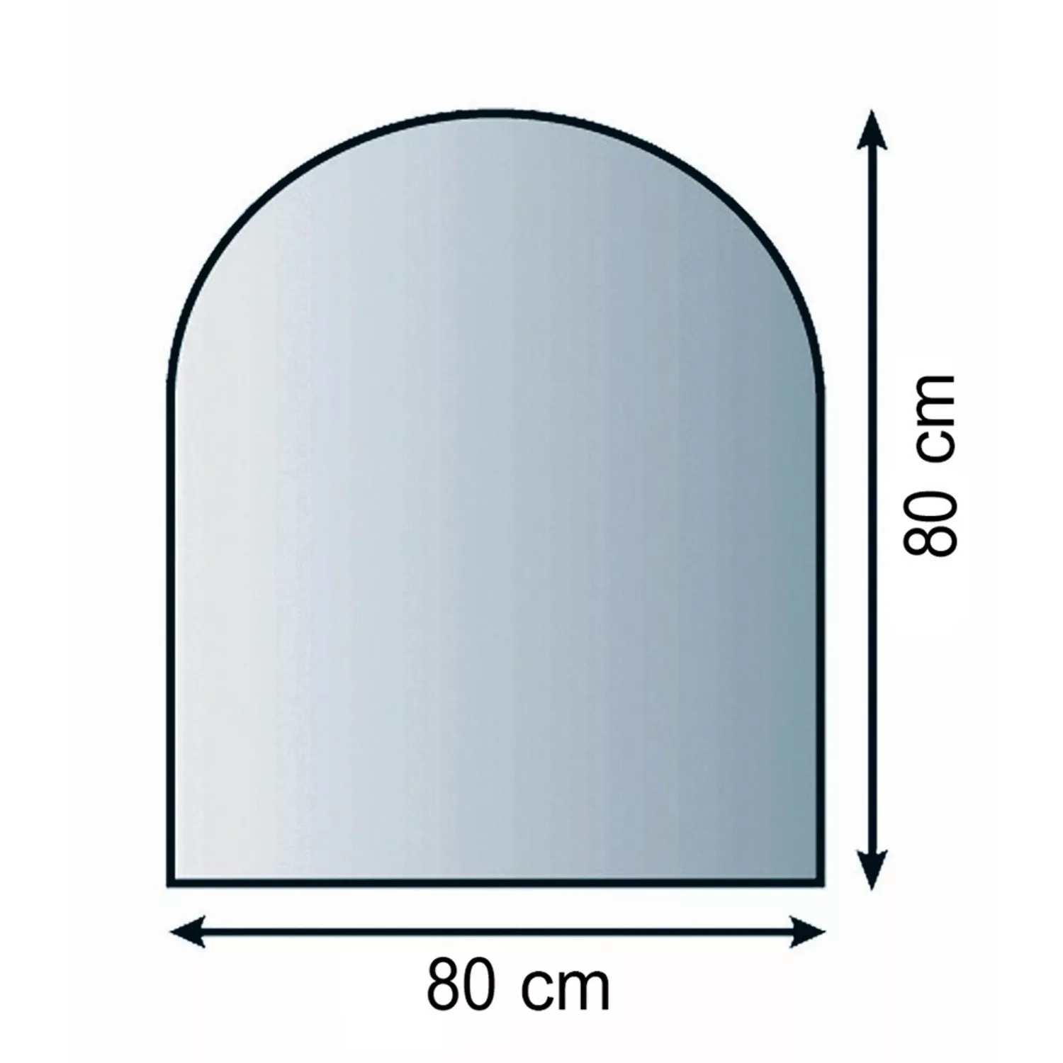 Lienbacher Funkenschutzplatte Glasbodenplatte Rundbogen 8mm Stärke günstig online kaufen