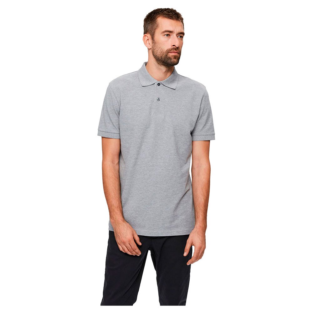 Selected Neo Kurzarm-polo XL Medium Grey Melange günstig online kaufen