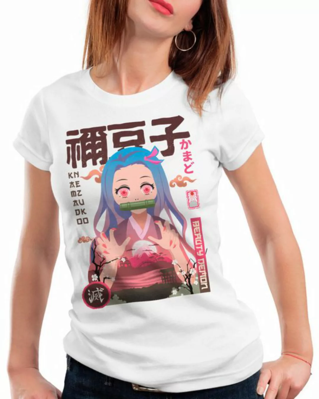 style3 T-Shirt Beautiful Nezuko demon slayer anime japan manga günstig online kaufen