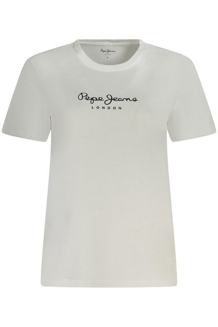 Pepe Jeans 2-in-1-Shorts Damen Kurzarm-Shirt, Weiß, Rundhals, Druck, Nachha günstig online kaufen