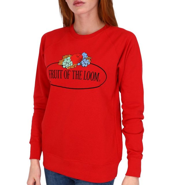 Fruit of the Loom Sweatshirt leichtes Damen Sweatshirt mit Vintage-Logo günstig online kaufen