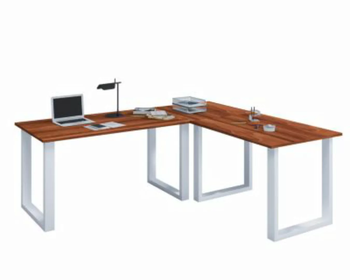VCM Eckschreibtisch Schreibtisch Computer Winkeltisch Lona 50 X Alu Schwarz günstig online kaufen