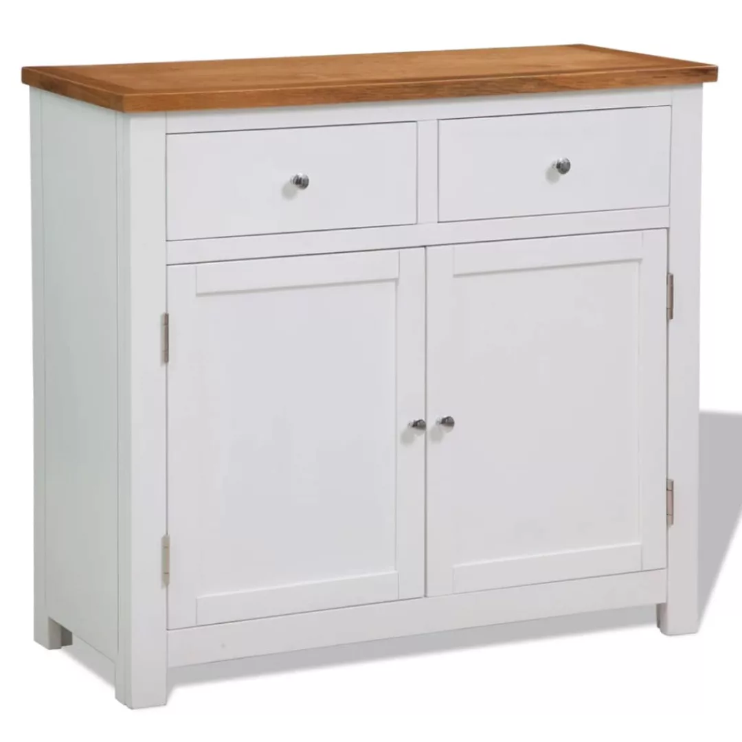 Sideboard 90x33,5x83 Cm Massivholz Eiche günstig online kaufen