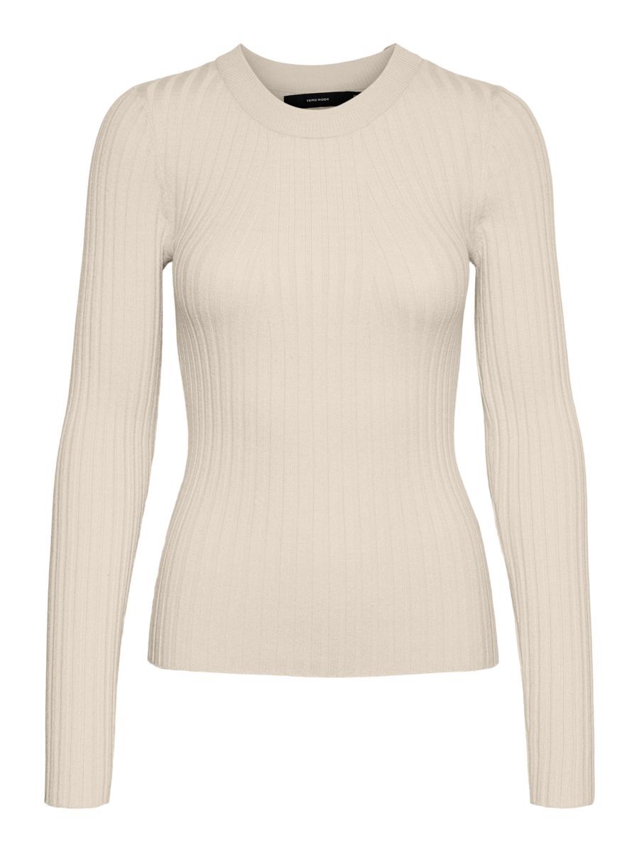 VERO MODA Rippdesign Bluse Damen Beige günstig online kaufen