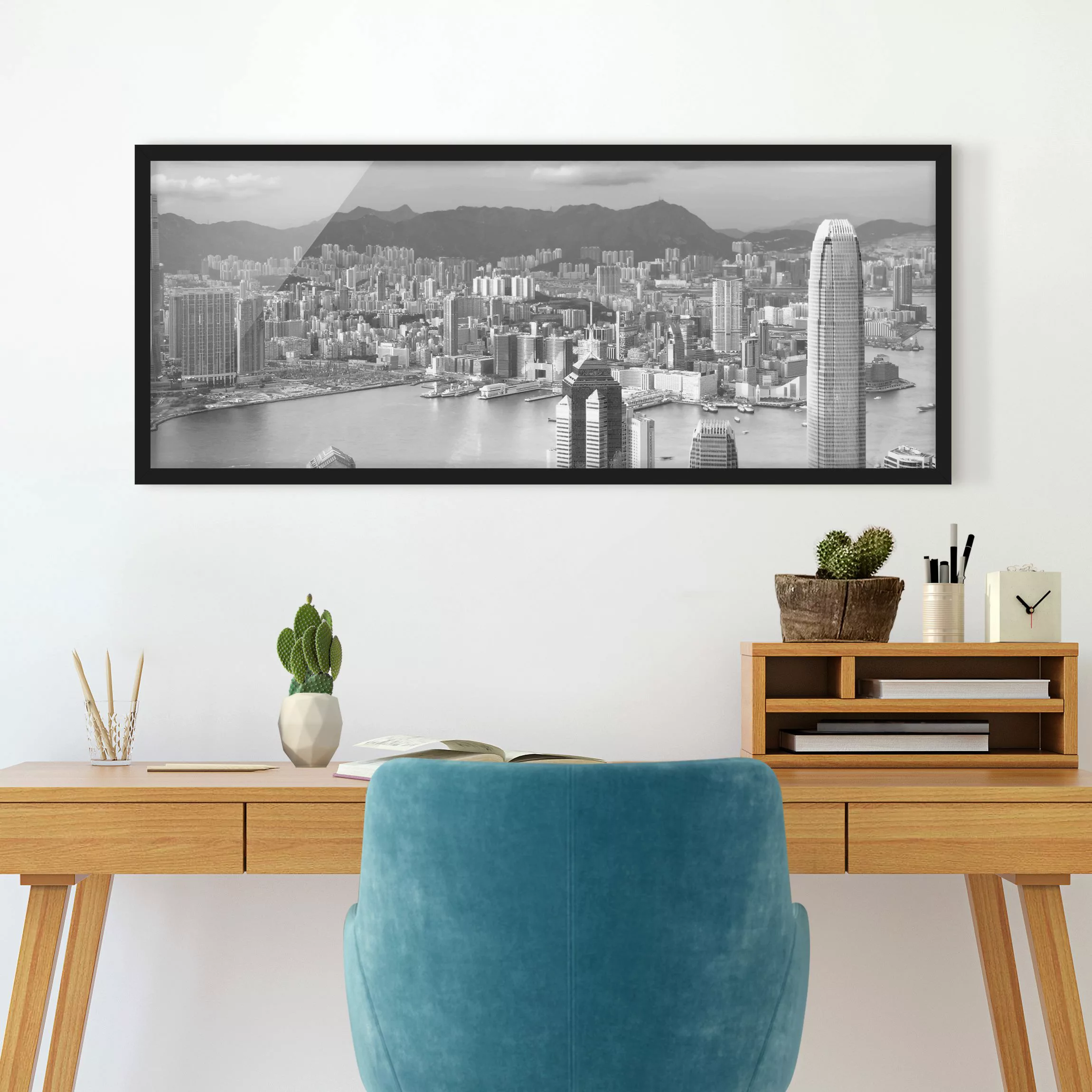Bild mit Rahmen Architektur & Skyline - Panorama Skyline Nostalgia günstig online kaufen