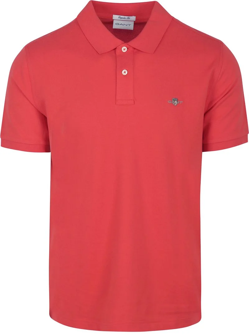 Gant Shield Regular Piqué Poloshirt Rot - Größe XXL günstig online kaufen