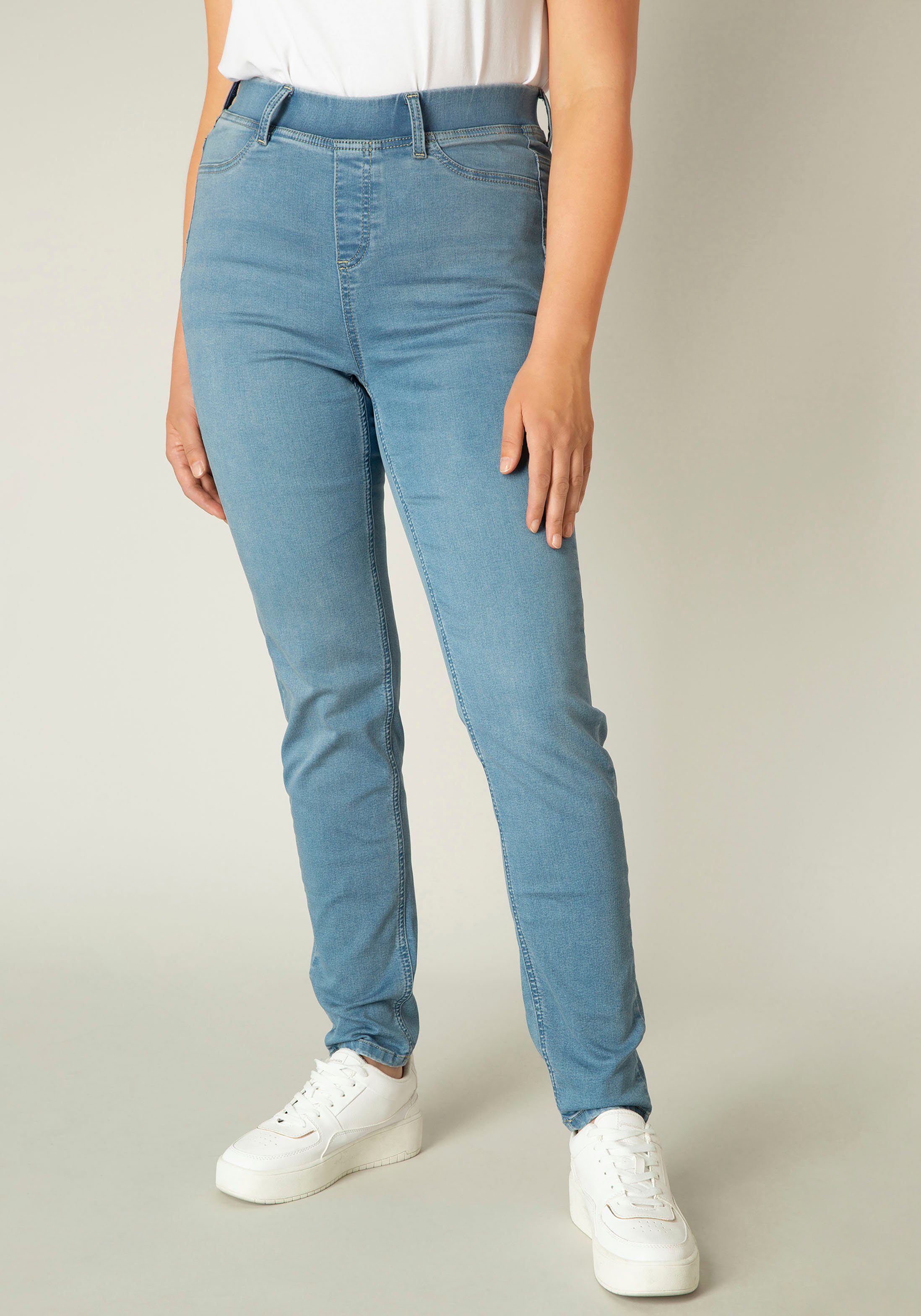 Base Level Curvy Jeansjeggings "TESSA", mit angedeuteten Eingrifftaschen un günstig online kaufen