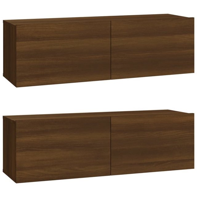 vidaXL TV-Schrank TV-Wandschränke 2 Stk Braun Eiche 100x30x30 cm Holzwerkst günstig online kaufen