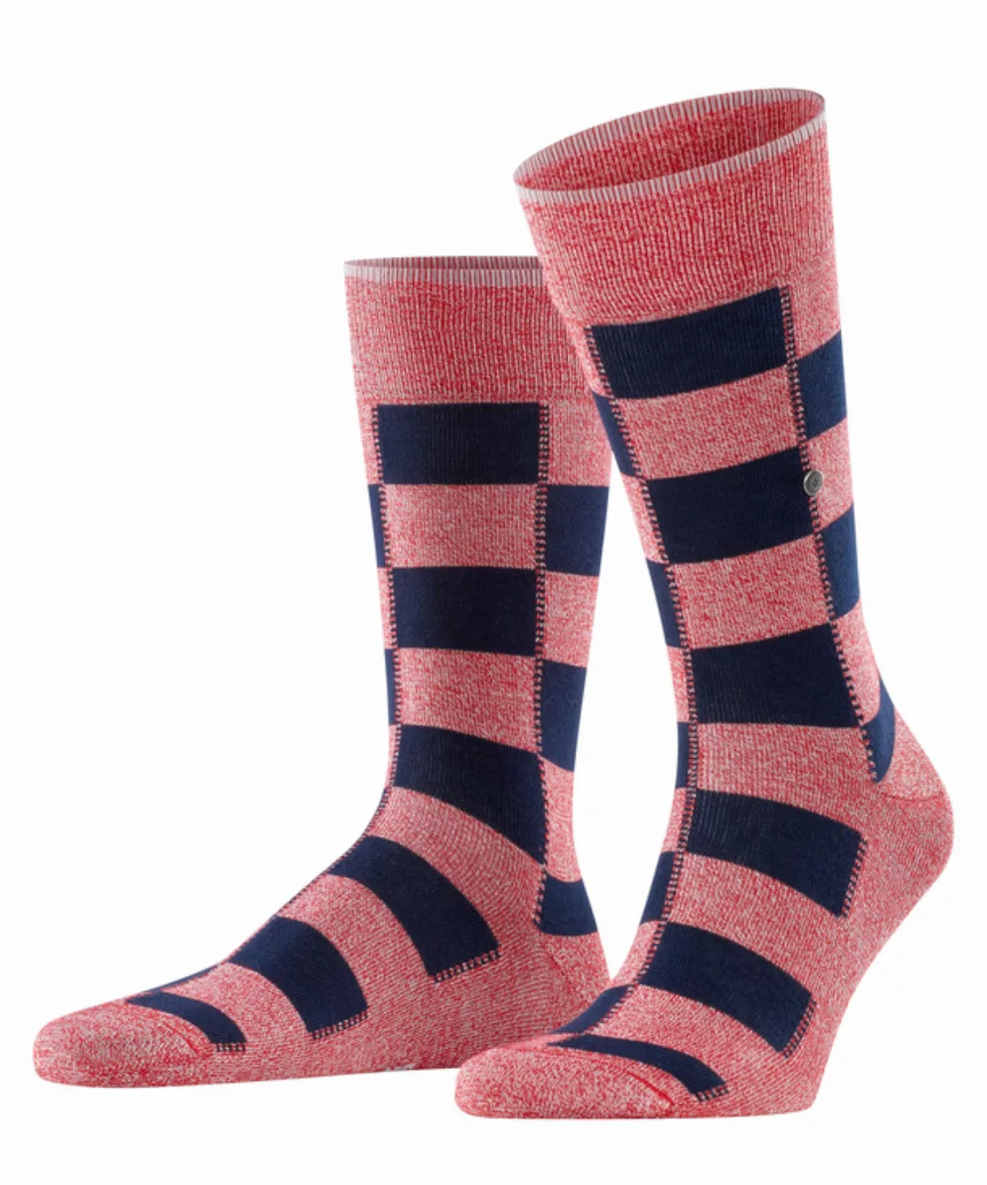 Burlington Indigo Herren Socken, 40-46, Rot, AnderesMuster, Baumwolle, 2195 günstig online kaufen