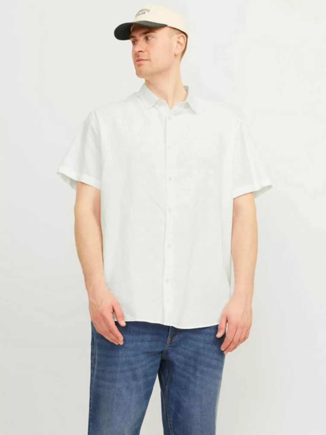 Jack & Jones PlusSize Kurzarmhemd JJELINEN BLEND SHIRT SS SN PLS günstig online kaufen