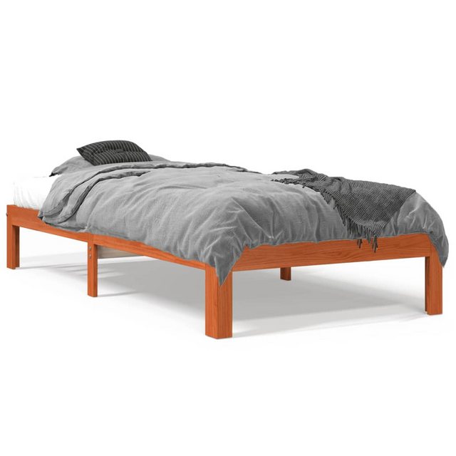 vidaXL Bett Massivholzbett Wachsbraun 75x190 cm Kiefer günstig online kaufen