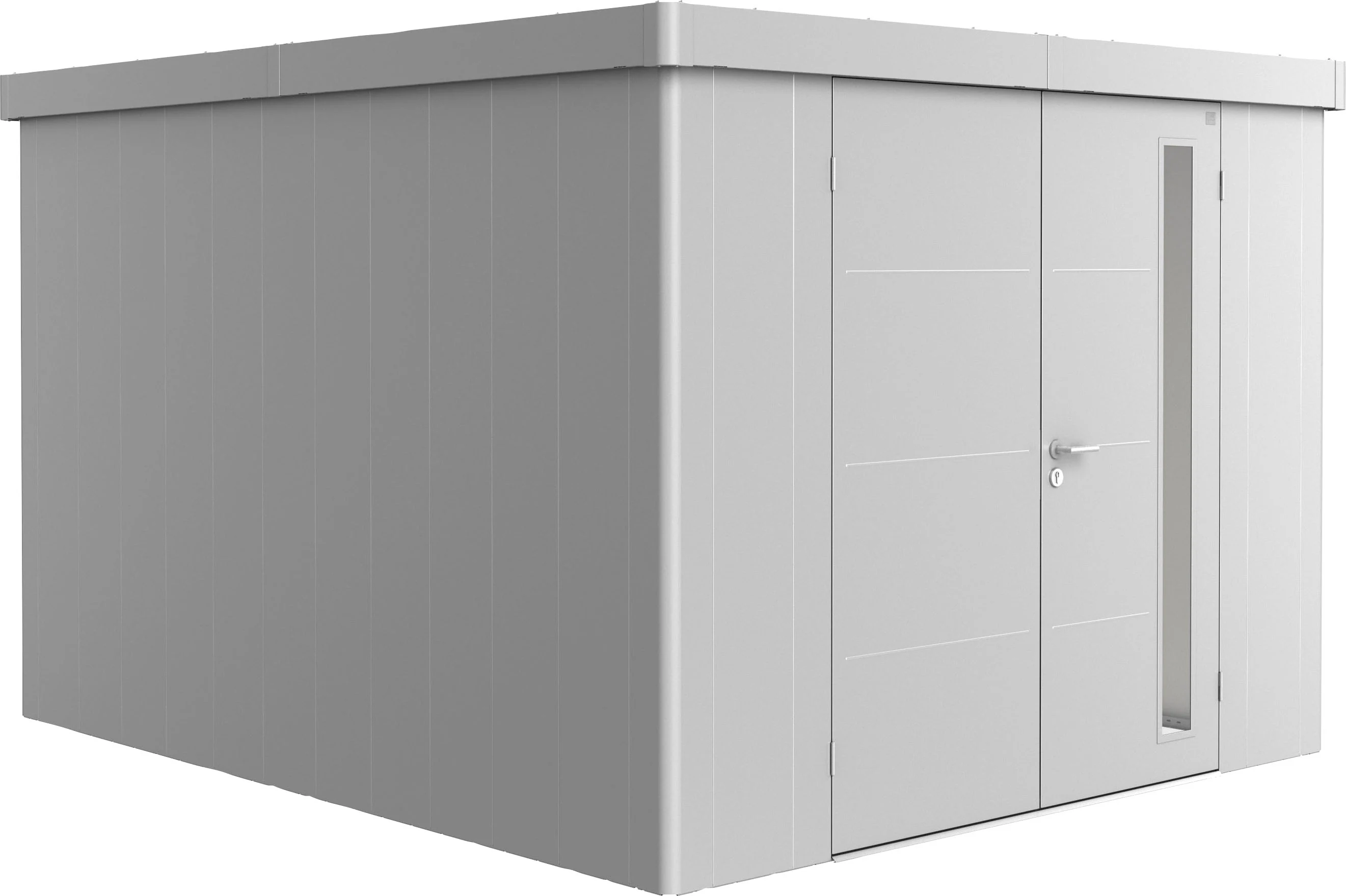 Biohort Gerätehaus Neo 4C Doppeltüre Silber-Metallic günstig online kaufen