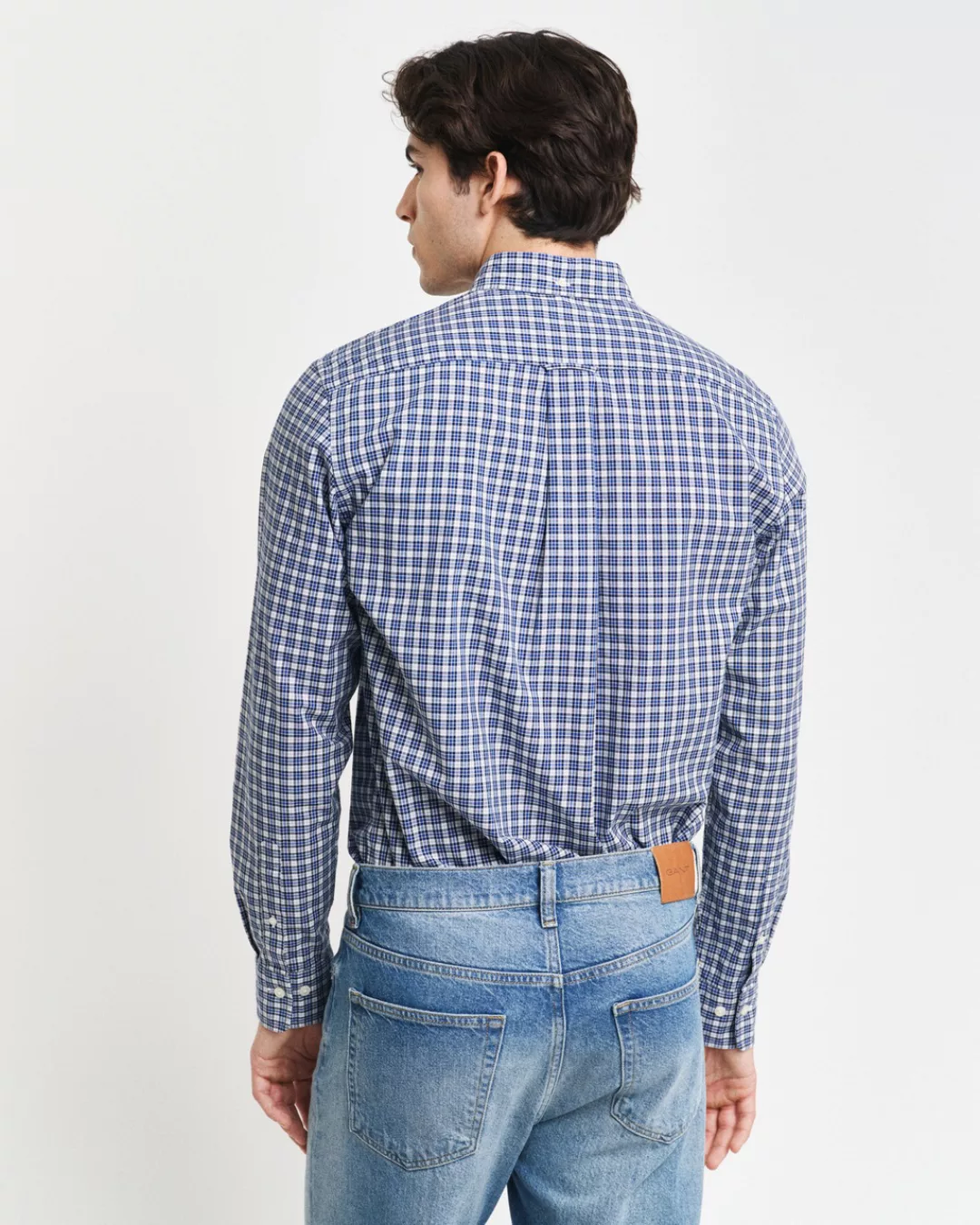 Gant Langarmhemd REG POPLIN SMALL CHECK SHIRT Regular Fit Popeline Hemd mit günstig online kaufen